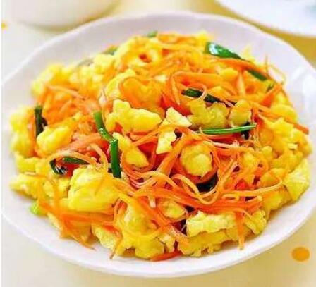 胡蘿蔔炒蛋成品